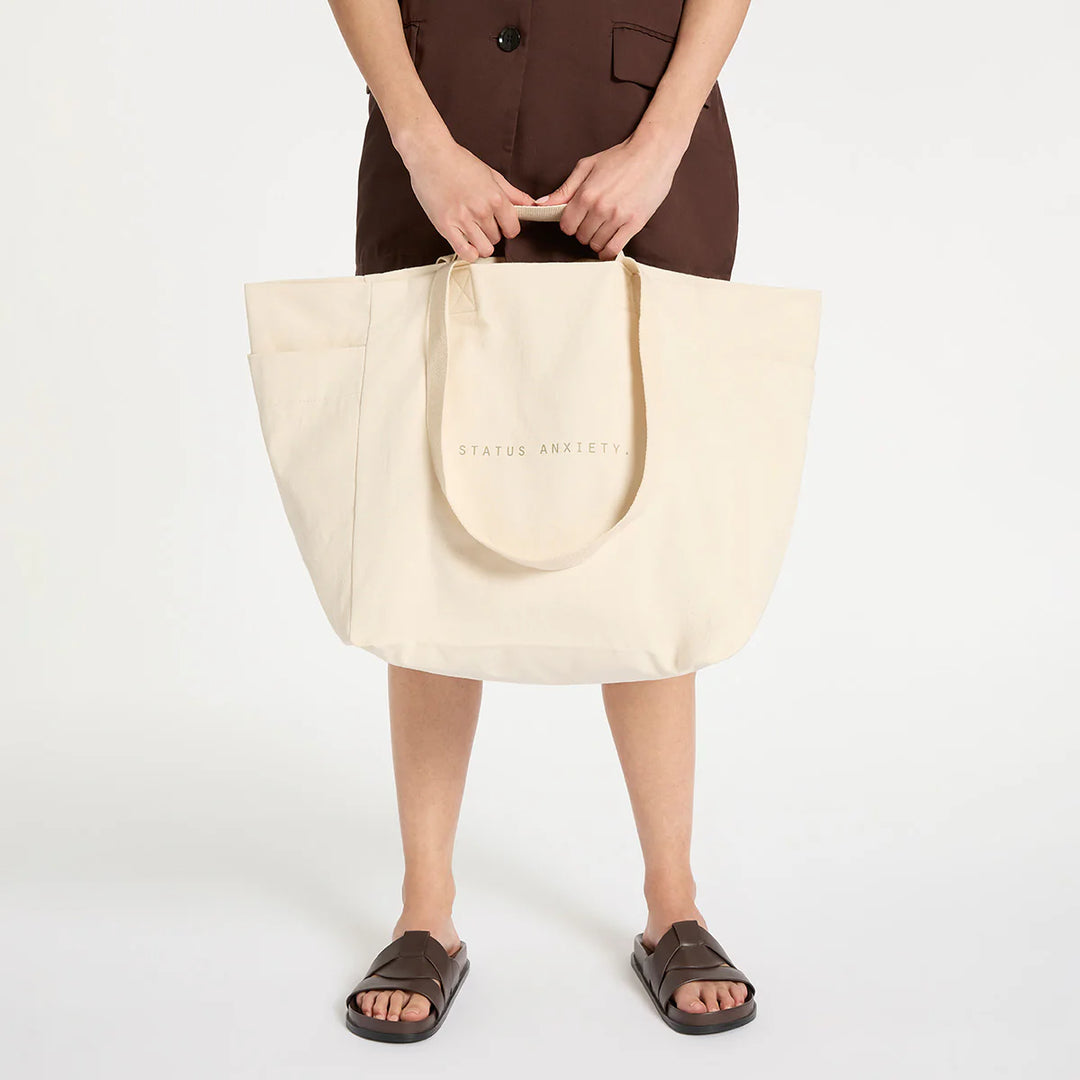Status Anxiety Knees Deep Oversized Tote - Cream