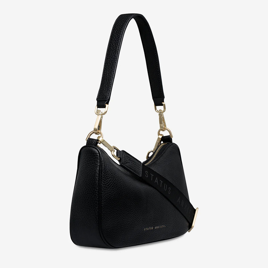 Status Anxiety Look Both Ways Bag- Black/Brushed Gold