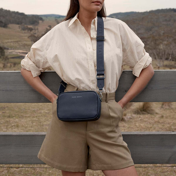 Status Anxiety Crossbody Plunder Bag Dual Strap - Midnight Blue