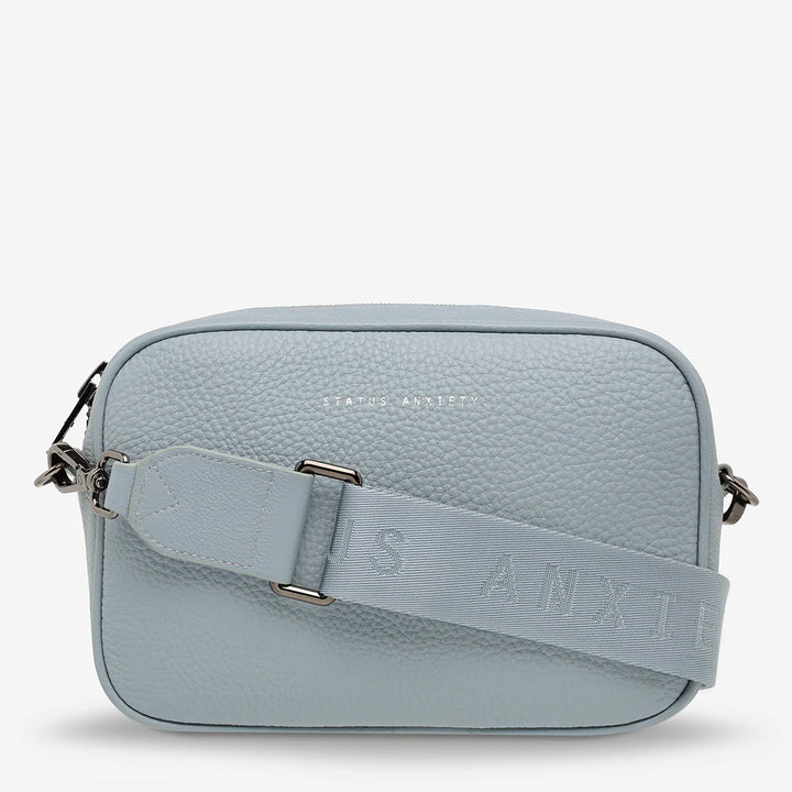 Status Anxiety Crossbody Plunder Bag with Webbed Strap - Powder Blue