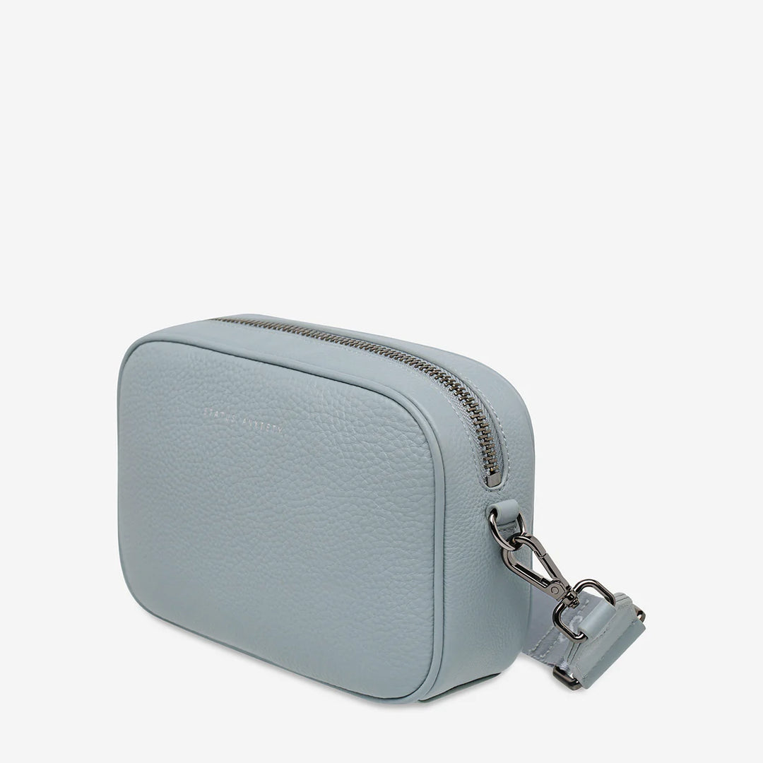 Status Anxiety Crossbody Plunder Bag with Webbed Strap - Powder Blue