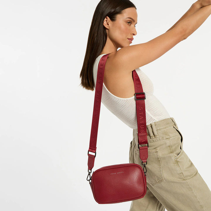 Status Anxiety Crossbody Plunder Bag with Webbed Strap - Rogue