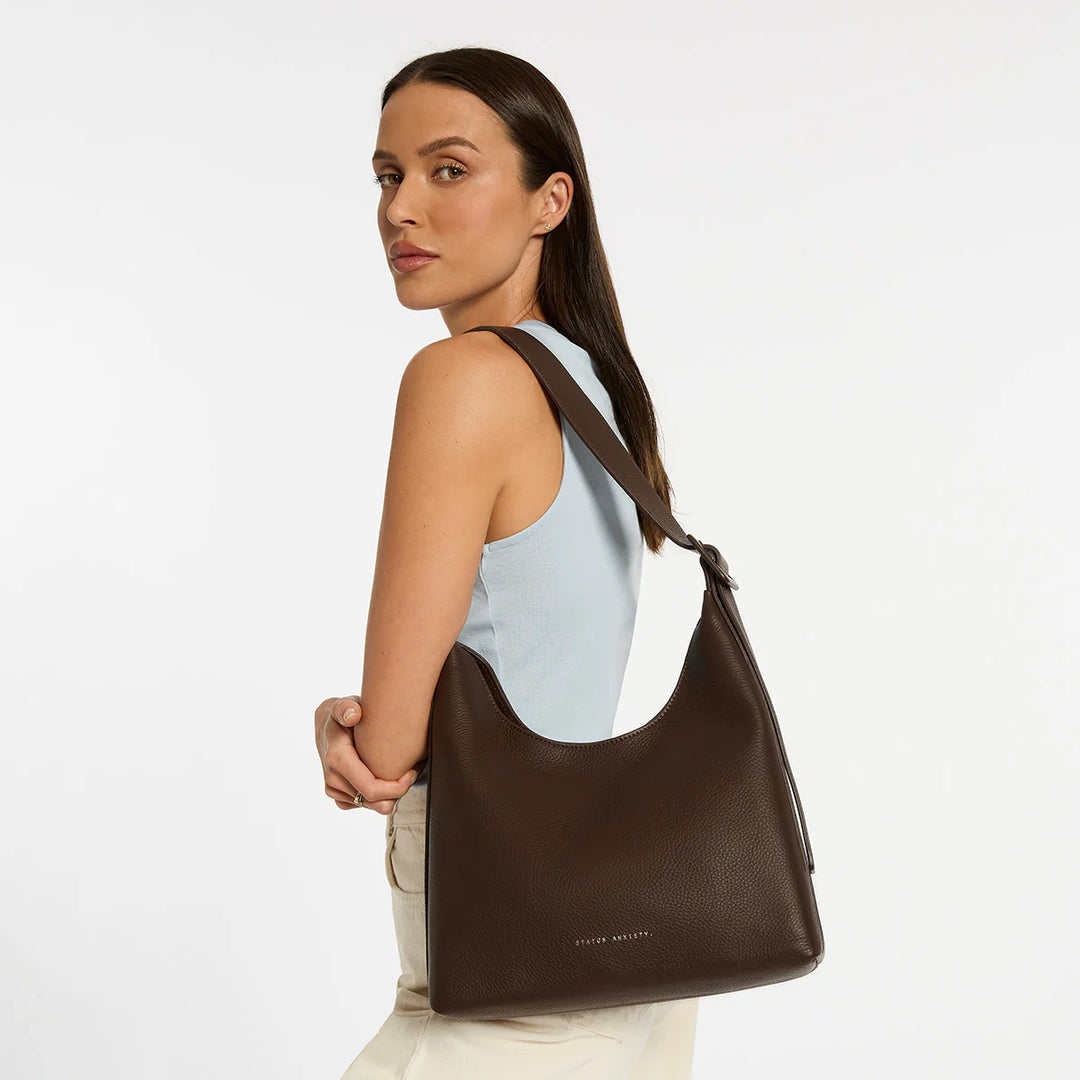 Status Anxiety Take You Higher Handbag - Cocoa
