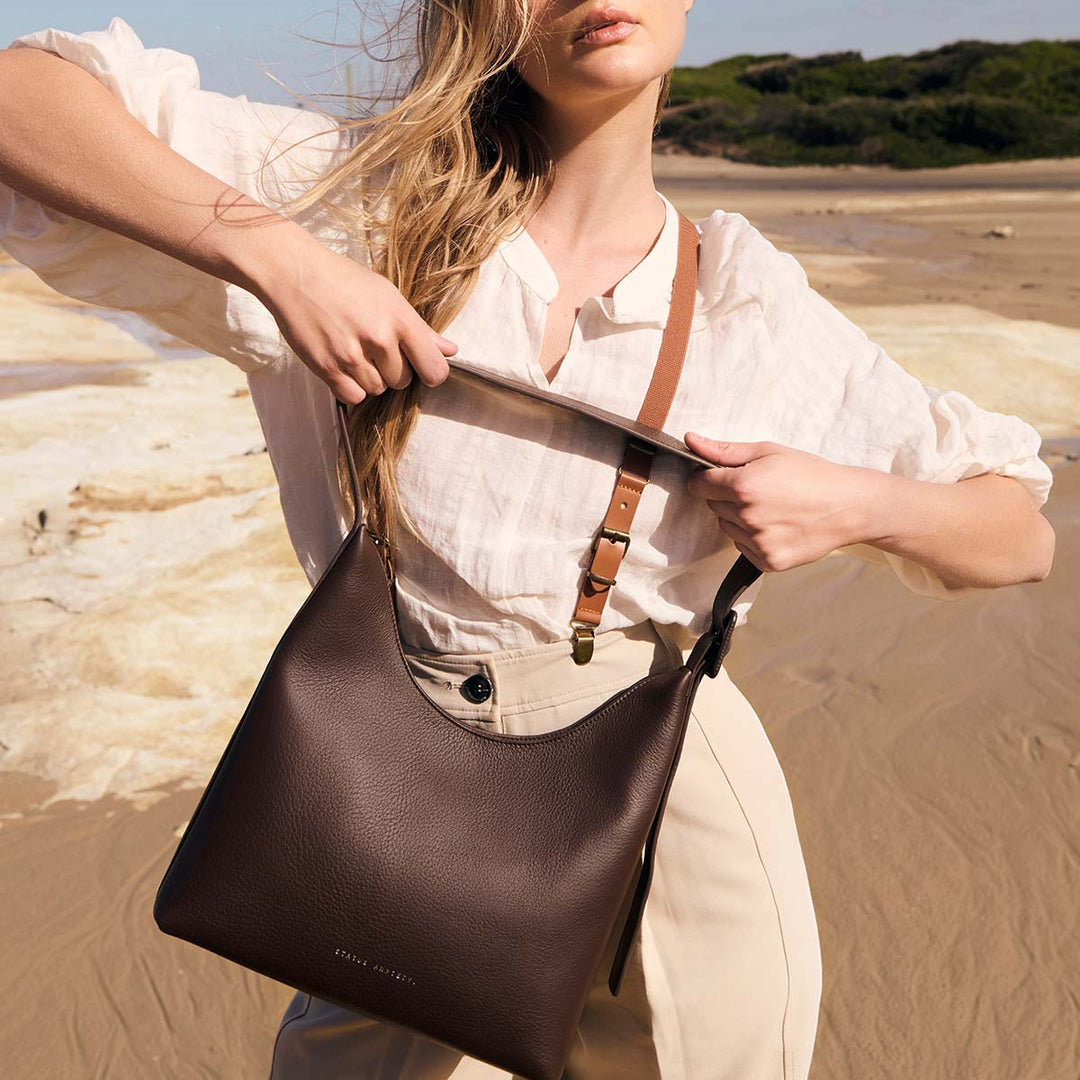 Status Anxiety Take You Higher Handbag - Cocoa