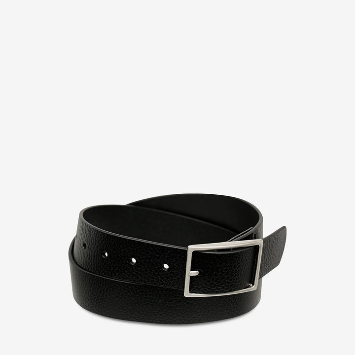 Status Anxiety Gettng Real Belt - Black/Silver