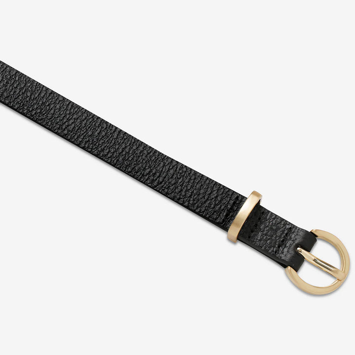 Status Anxiety Happens All The Time Belt - Black/Gold