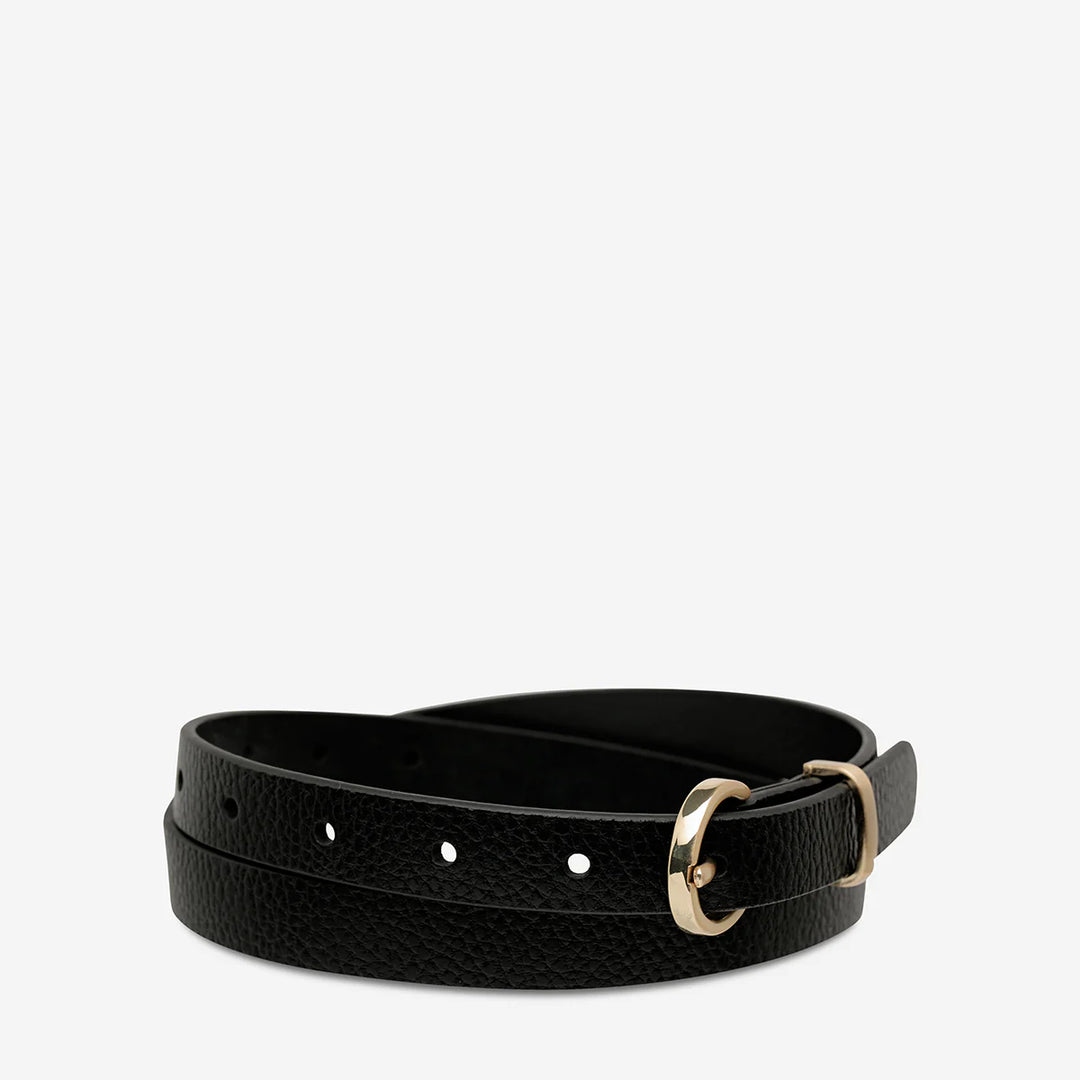 Status Anxiety Happens All The Time Belt - Black/Gold