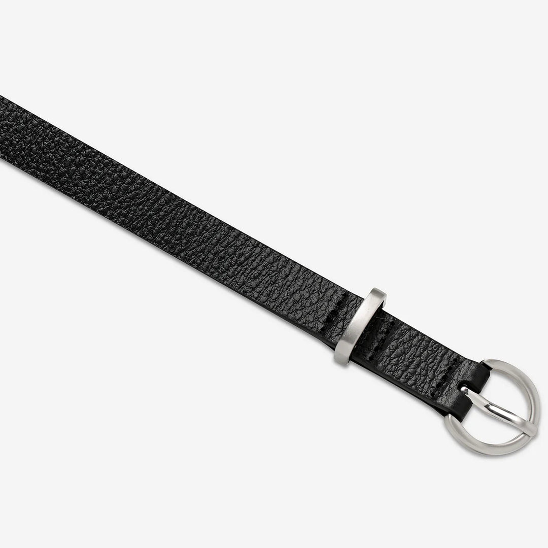 Status Anxiety Happens All The Time Belt - Black/Silver