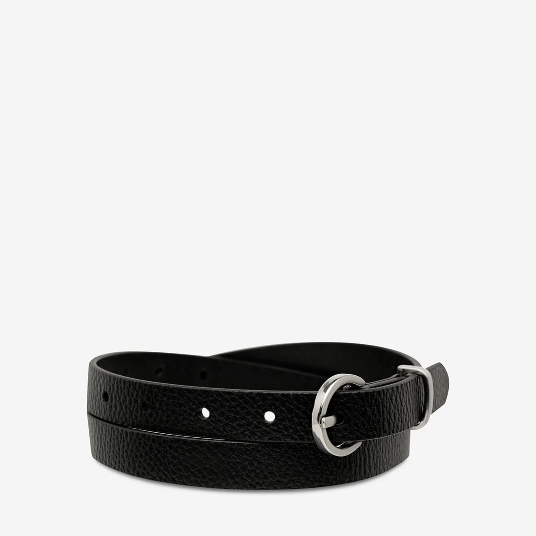 Status Anxiety Happens All The Time Belt - Black/Silver