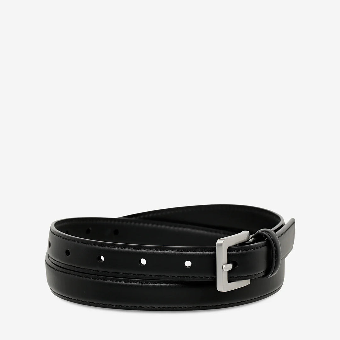 Status Anxiety In Your Eyes Belt - Black/Silver