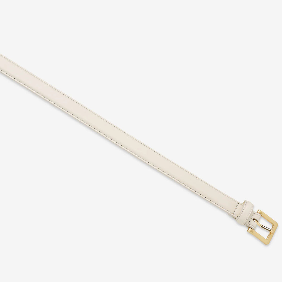 Status Anxiety In Your Eyes Belt - Ivory Nappa/Gold
