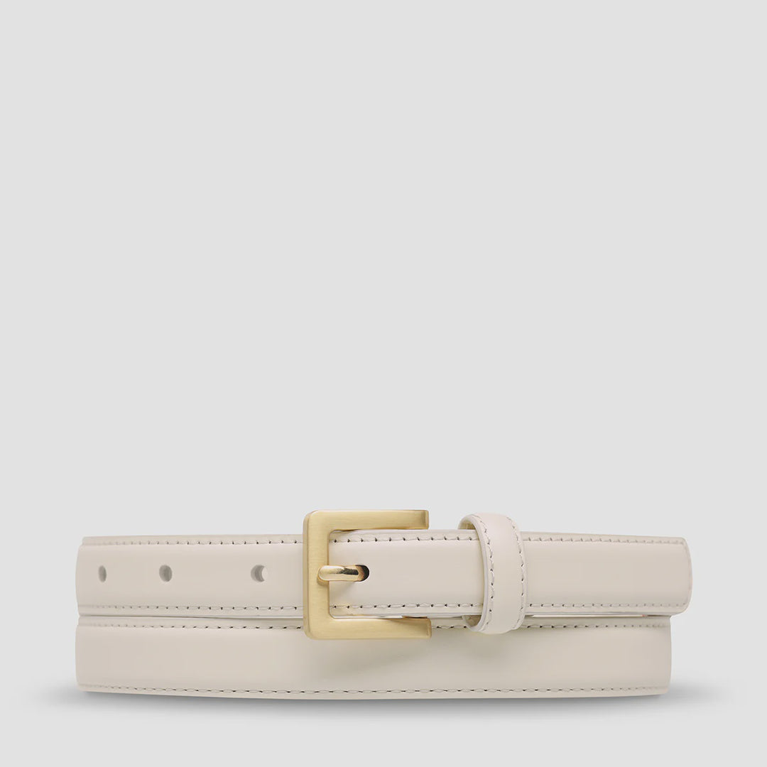 Status Anxiety In Your Eyes Belt - Ivory Nappa/Gold