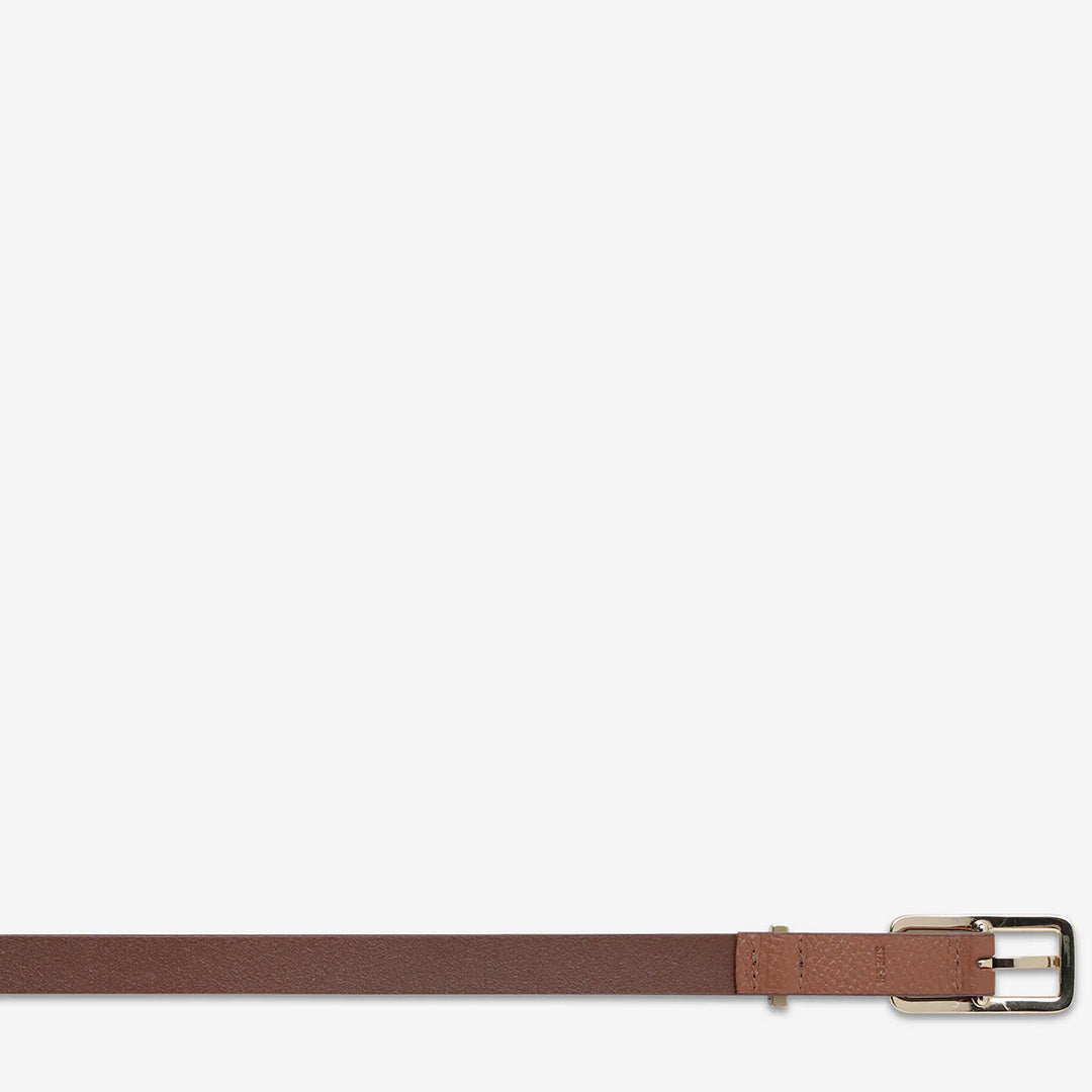 Status Anxiety Muse Leather Belt - Tan/Gold