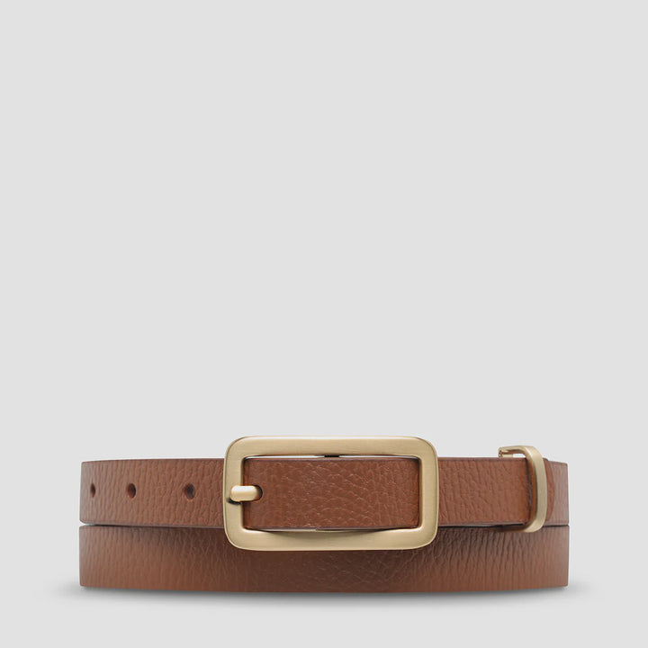 Status Anxiety Muse Leather Belt - Tan/Gold