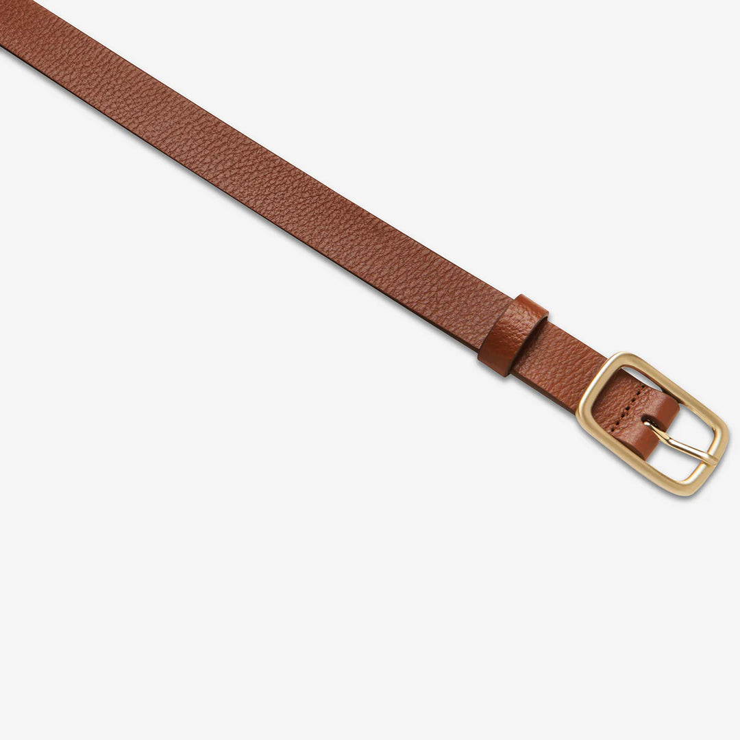 Status Anxiety Nobody's Fault Belt - Tan/Gold
