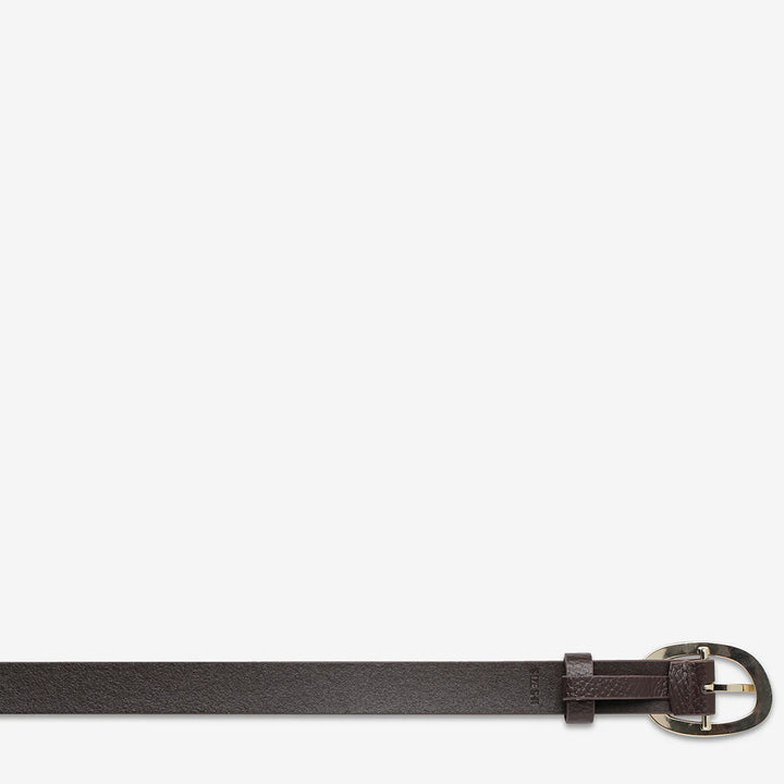 Status Anxiety Nocturne Leather Belt - Choc/Gold