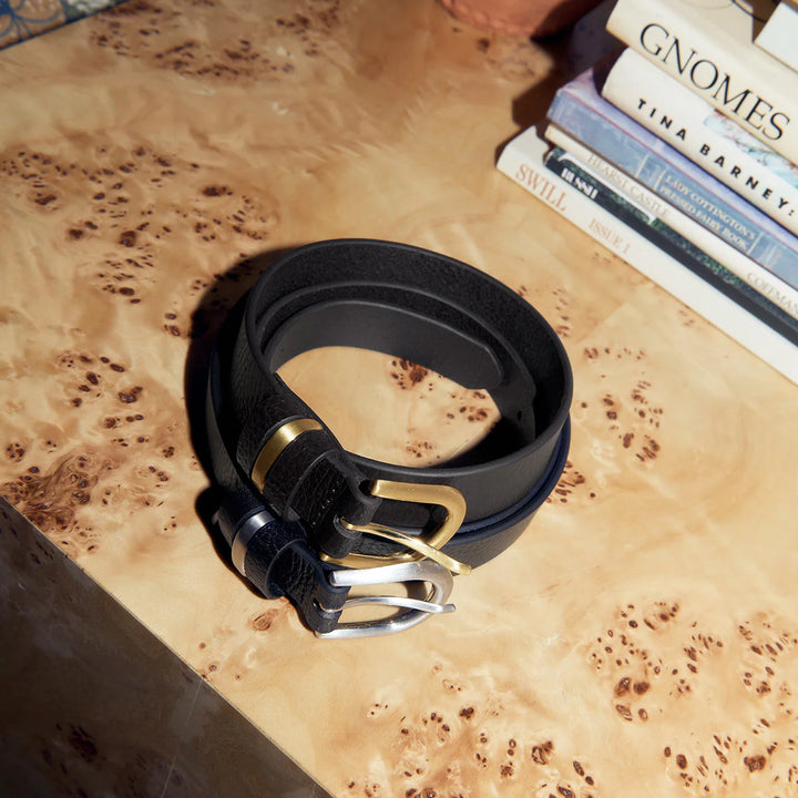 Status Anxiety Over And Over Belt - Black/Gold