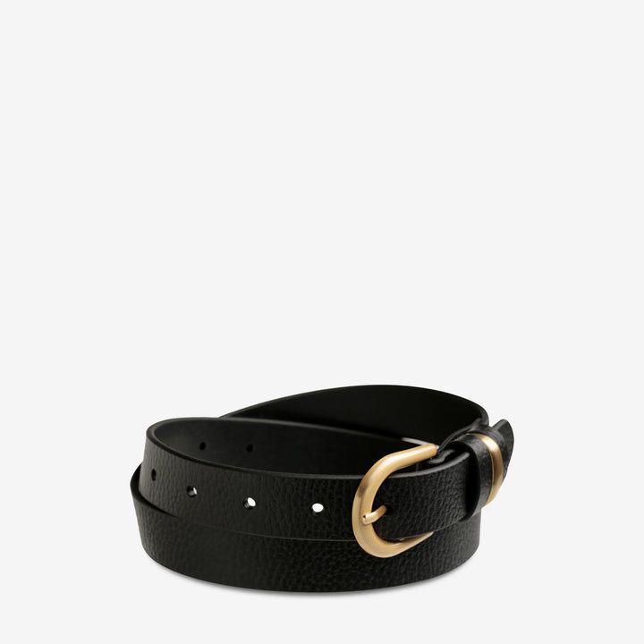 Status Anxiety Over And Over Belt - Black/Gold