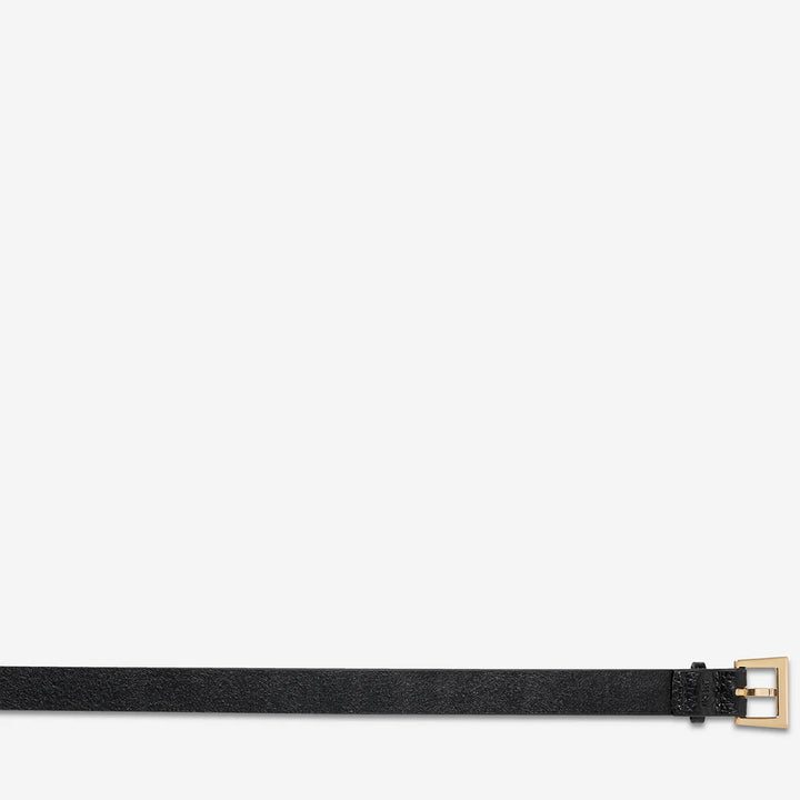 Status Anxiety Part Of Me Leather Belt - Black/Gold