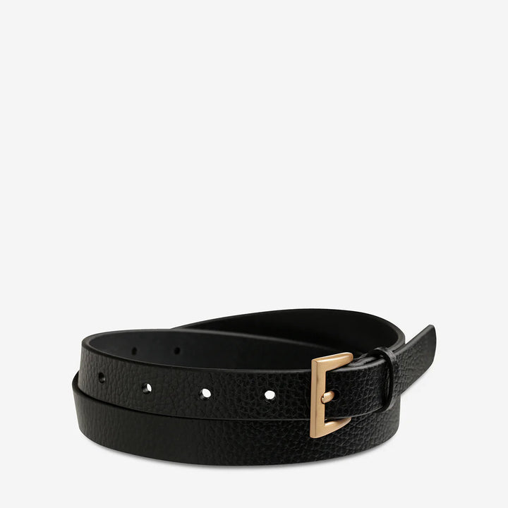 Status Anxiety Part Of Me Leather Belt - Black/Gold