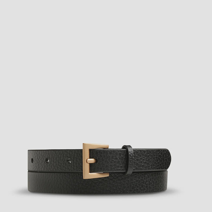 Status Anxiety Part Of Me Leather Belt - Black/Gold