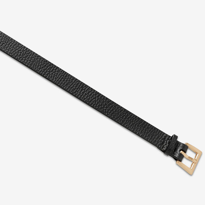 Status Anxiety Part Of Me Leather Belt - Black/Gold