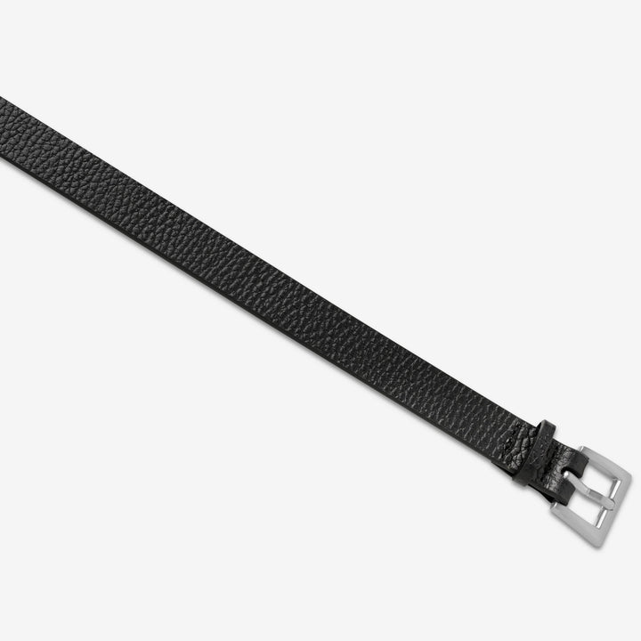 Status Anxiety Part Of Me Leather Belt - Black/Silver