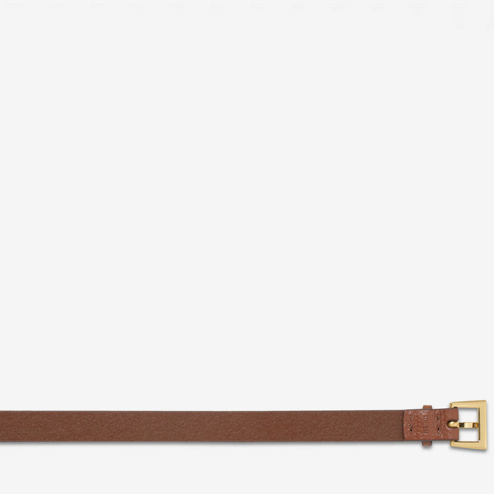 Status Anxiety Part Of Me Leather Belt - Tan/Gold