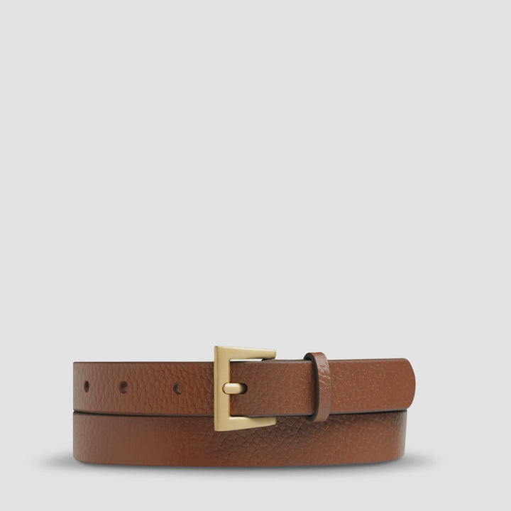 Status Anxiety Part Of Me Leather Belt - Tan/Gold