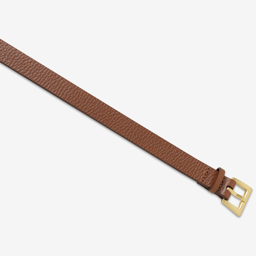 Status Anxiety Part Of Me Leather Belt - Tan/Gold