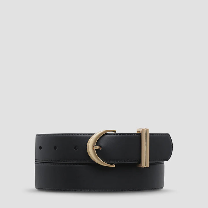 Status Anxiety Under Your Spell Belt- Black Nappa/Gold