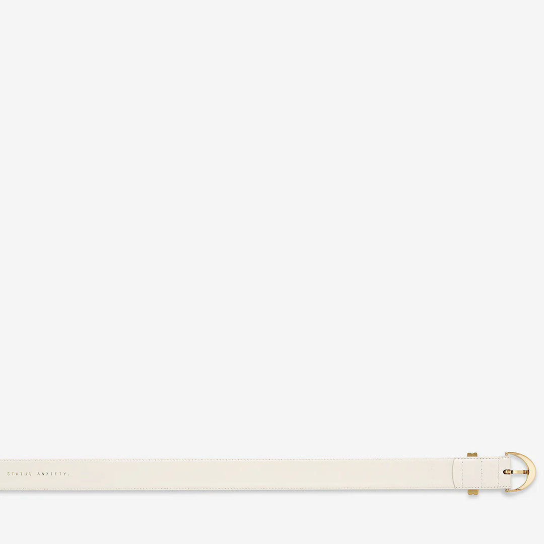 Status Anxiety Under Your Spell Belt- Ivory Nappa/Gold