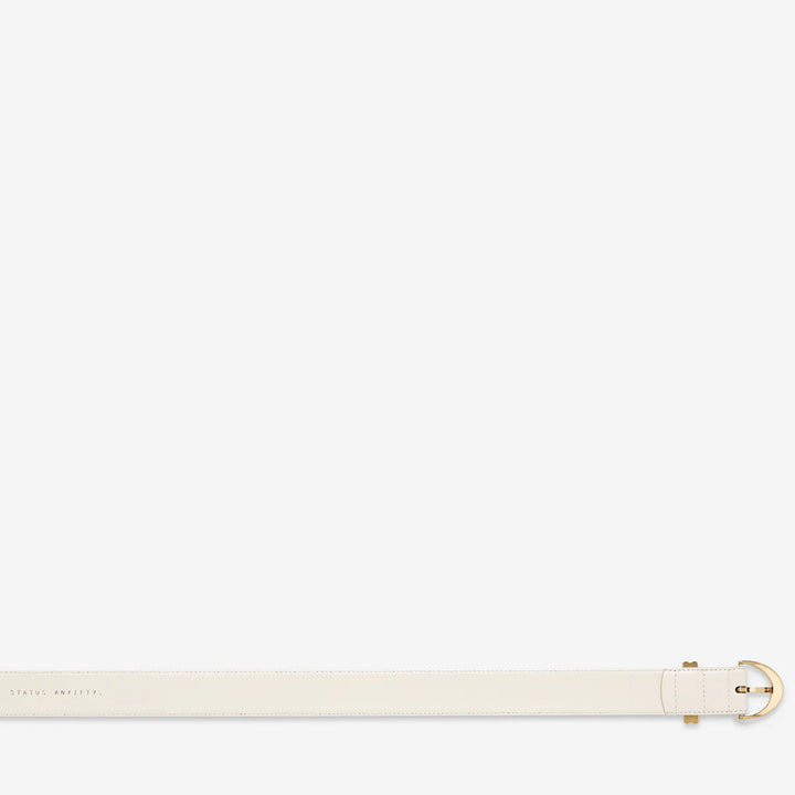 Status Anxiety Under Your Spell Belt- Ivory Nappa/Gold