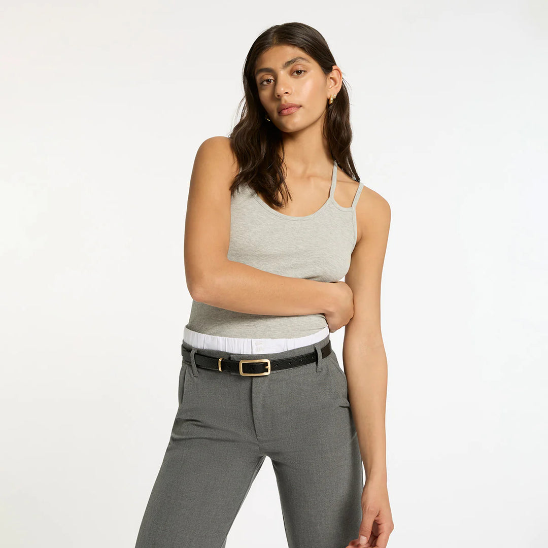 Status Anxiety Muse Leather Belt - Black/Gold