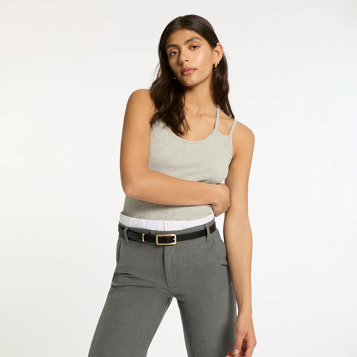 Status Anxiety Muse Leather Belt - Black/Gold