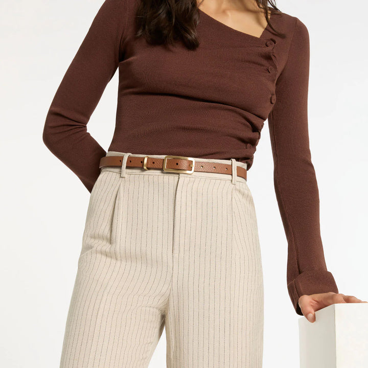 Status Anxiety Muse Leather Belt - Tan/Gold