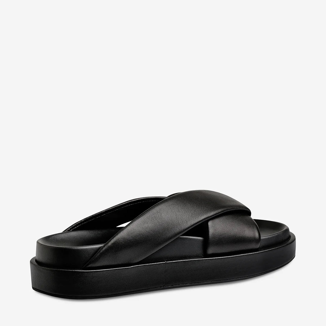 Status Anxiety Full Circle Leather Sandal - Black