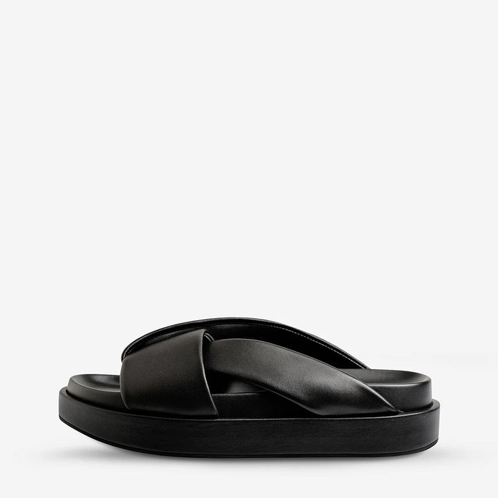 Status Anxiety Full Circle Leather Sandal - Black