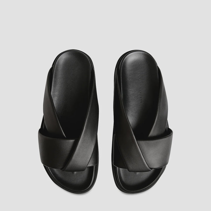 Status Anxiety Full Circle Leather Sandal - Black