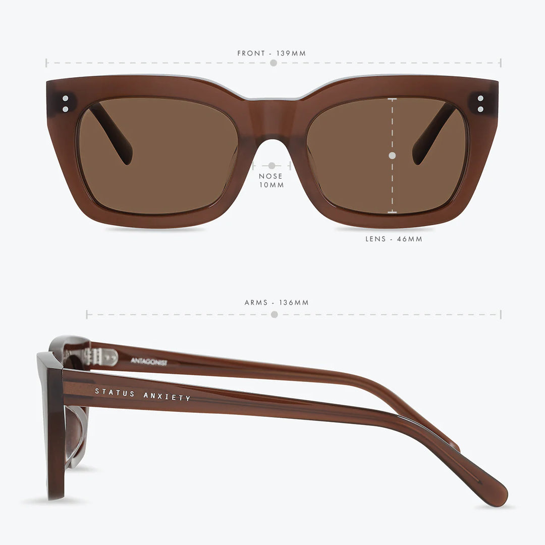 Status Anxiety Antagonist Sunglasses- Brown