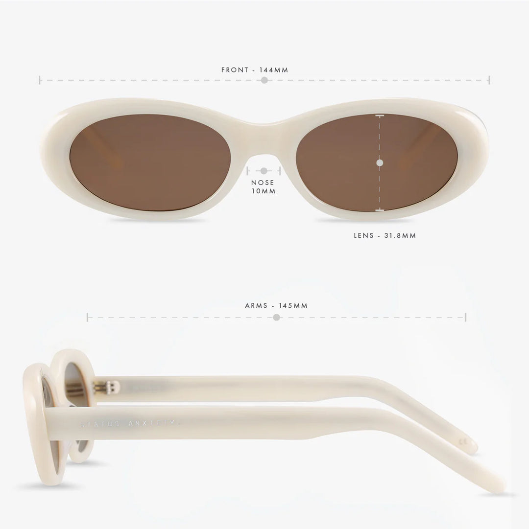 Status Anxiety Dopamine Sunglasses-Bone