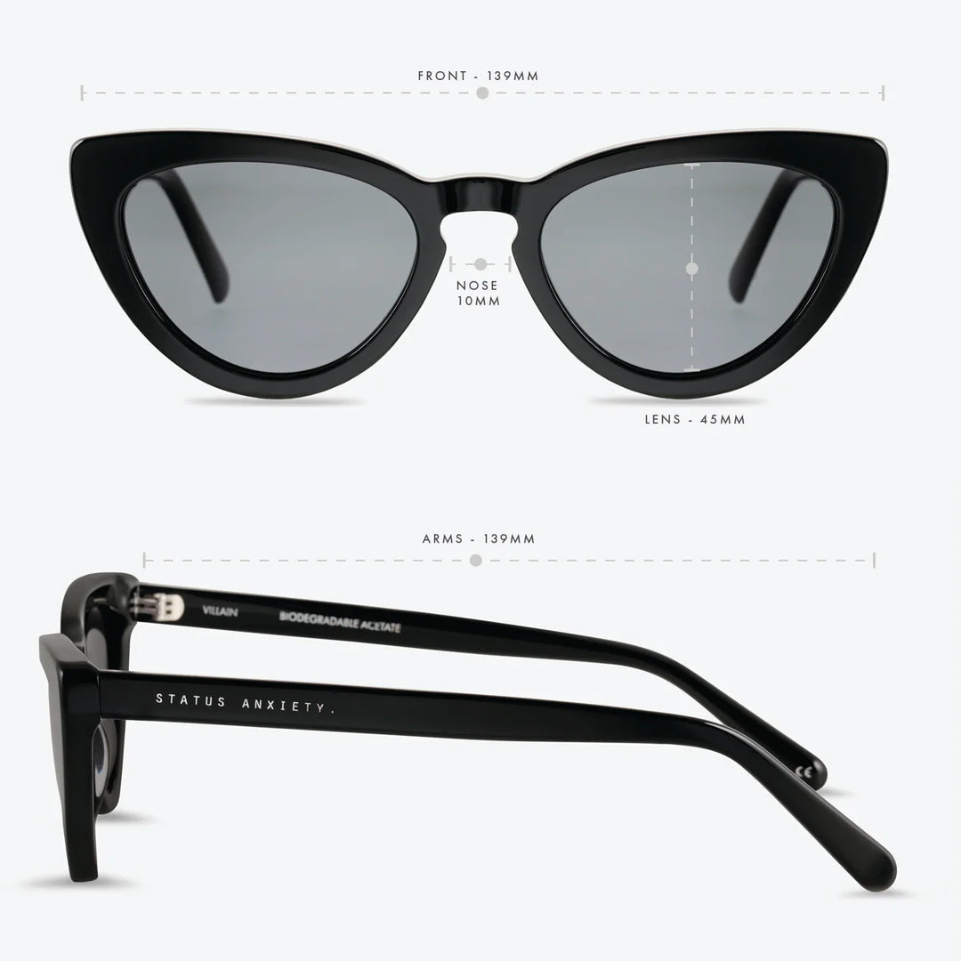 Status Anxiety Villain Sunglasses - Black