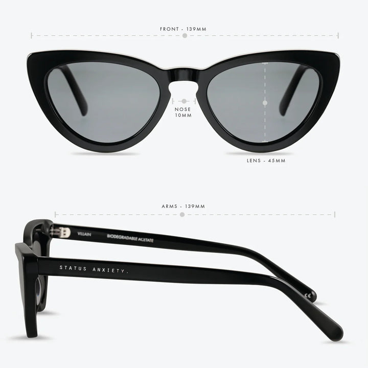 Status Anxiety Villain Sunglasses - Black