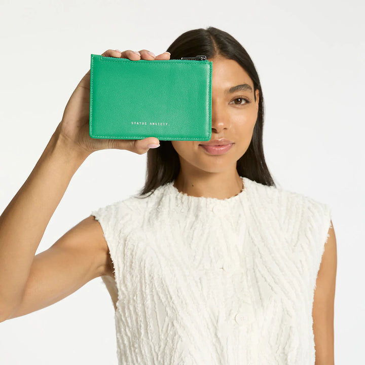 Status Anxiety Gone Again Wallet - Emerald Nappa