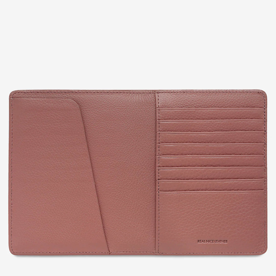 Status Anxiety In Transit Passport Wallet- Dusty Rose