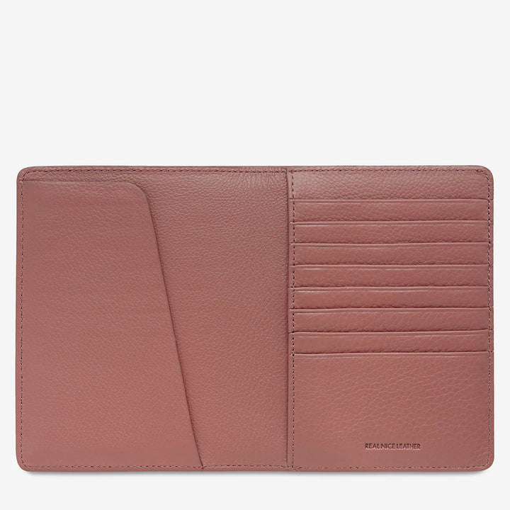Status Anxiety In Transit Passport Wallet- Dusty Rose