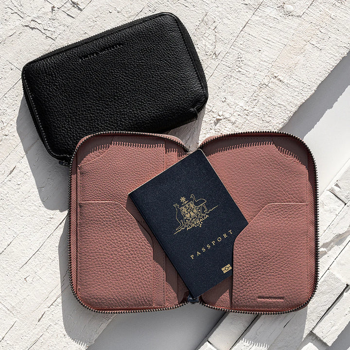 Status Anxiety Nowhere To Be Found Travel Wallet - Dusty Rose