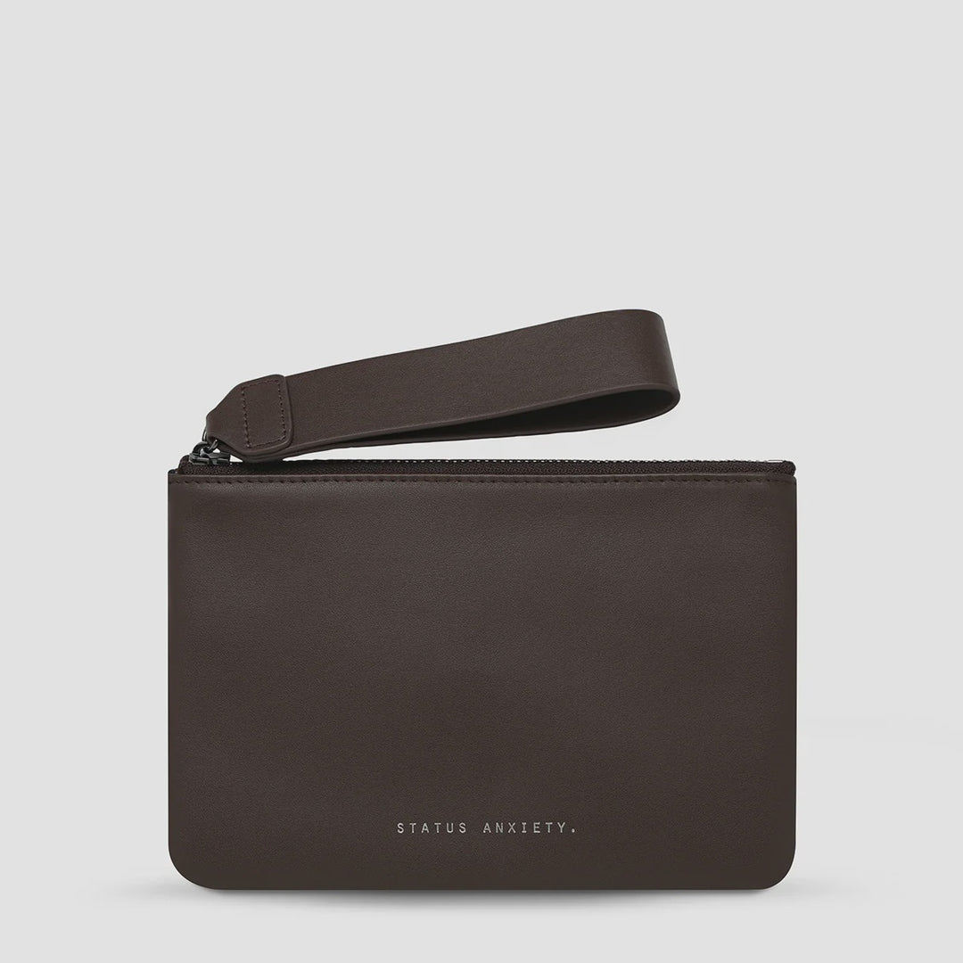 Status Anxiety Take Your Chances Pouch - Cocoa Nappa