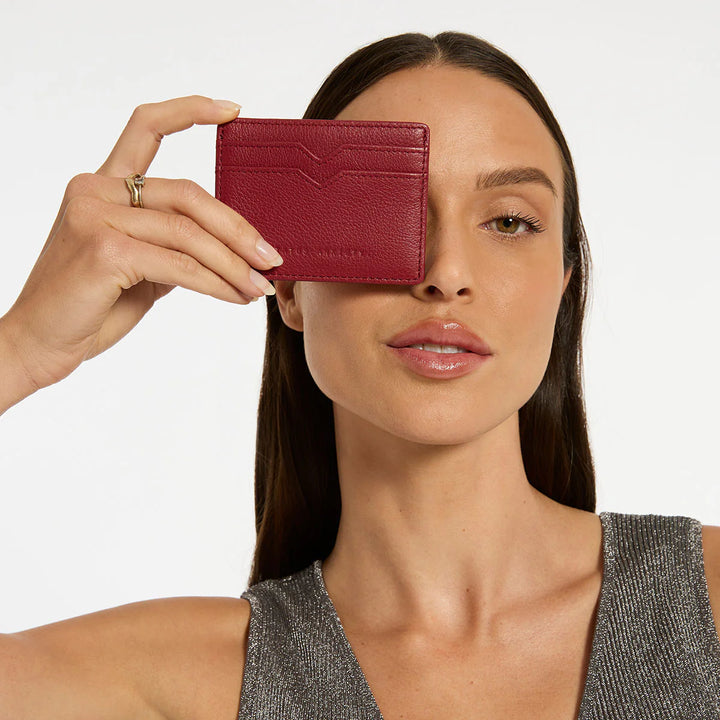 Status Anxiety Together For Now Card Holder - Rogue Red