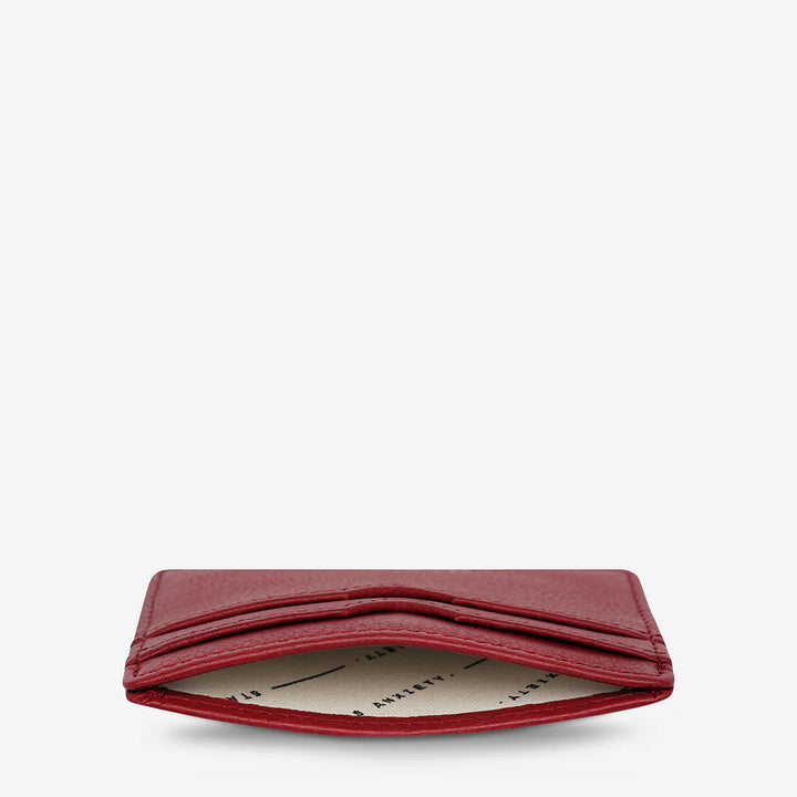 Status Anxiety Together For Now Card Holder - Rogue Red